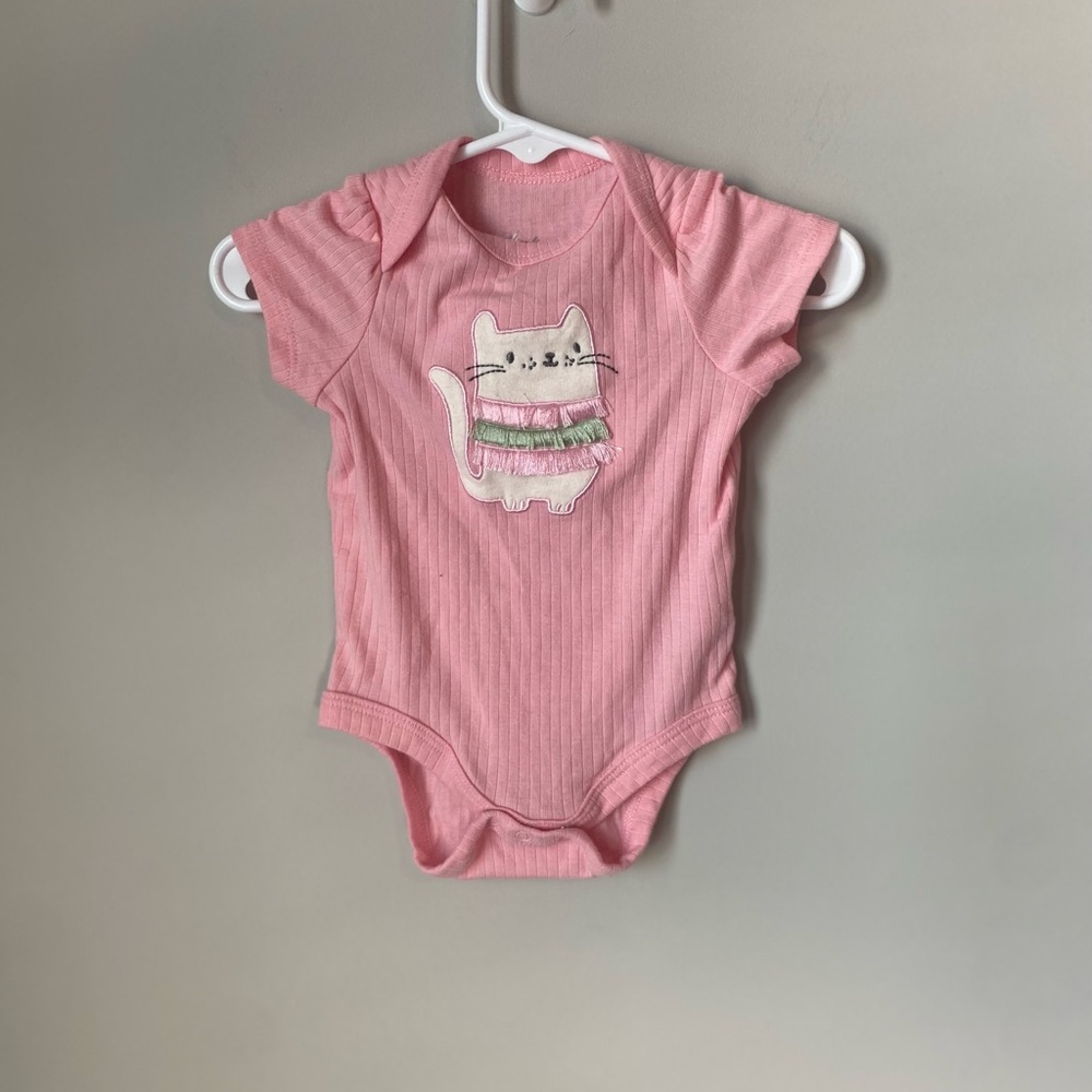 Charming Pink Cat Onesie for Babies